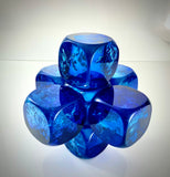 Klubo small jacks 6"x6" Blue silver leaf