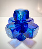 Klubo small jacks 6"x6" Blue silver leaf