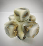 Klubo small jacks 6"x6" cream gold