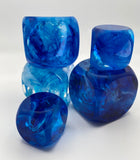 Klubo marbleized blue and white 3x3