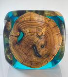 Klubo transparent teal with wood 4x4
