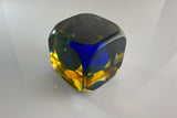 Klubo yellow green with cobalt blue sphere 3x3