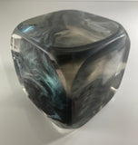 Klubo pearlescent pale green grey and black 3x3