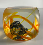 Klubo yellow swirls with black sphere