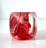 Klubo marbleized red and white