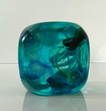 Klubo teal glaze blue spheres