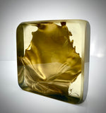 Klubo 6x6x3 block gold paint gray glaze