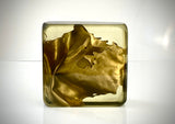 Klubo 6x6x3 block gold paint gray glaze