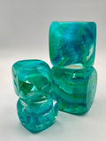 Klubo shades of teal and green in zigzag 2x2