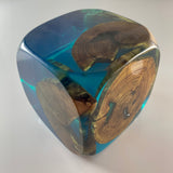 Klubo transparent teal with wood 4x4