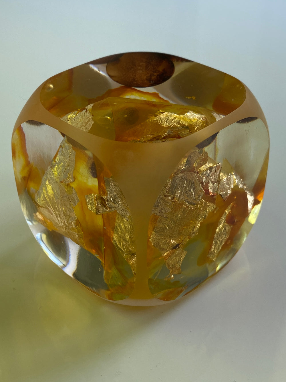 Klubo Amber, gold leaf, brown 1