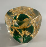 Klubo gold swirls emerald sphere